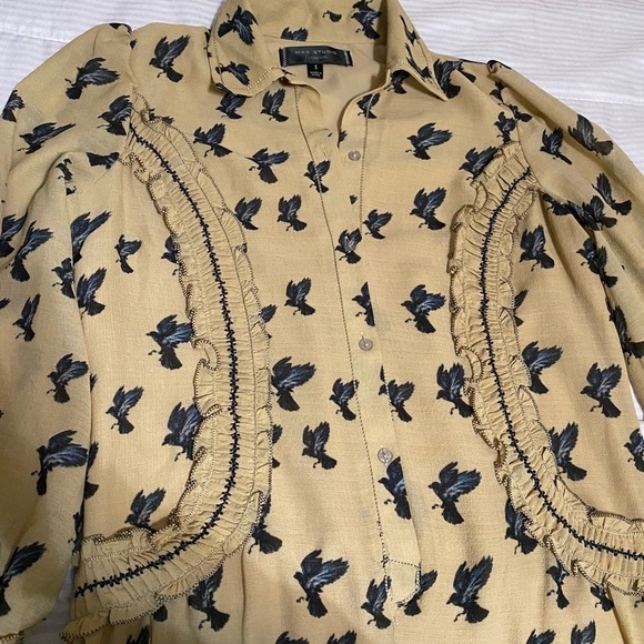 Max Studio London Dress Midi Dress. Bird Printed - Picture 7 of 13